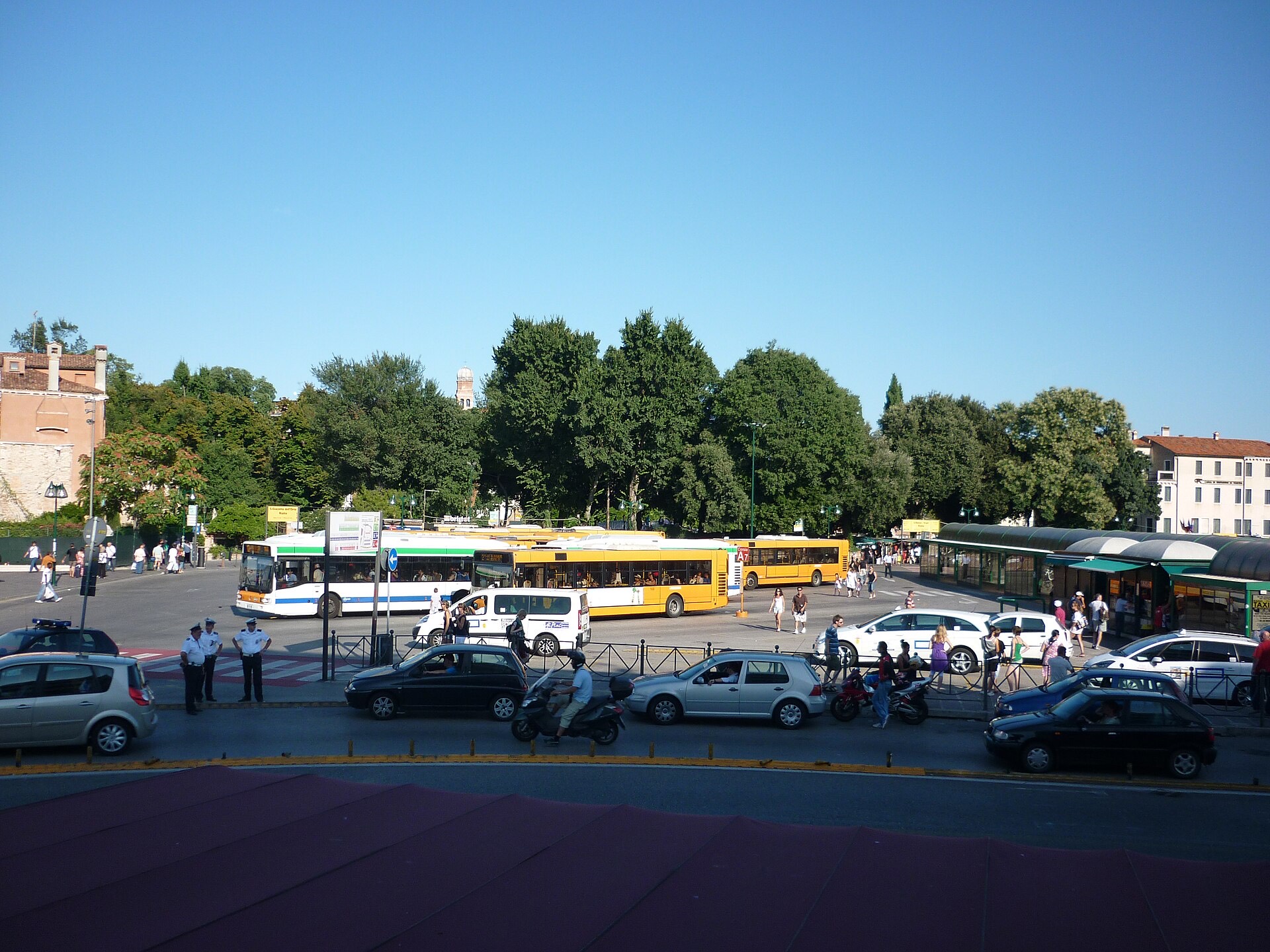 Piazzale Roma, the bus and taxi terminus at the edge of the historic city